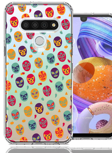LG K51 Lucha Libre Masks Design Double Layer Phone Case Cover