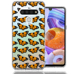 LG Stylo 6 Monarch Butterflies Design Double Layer Phone Case Cover