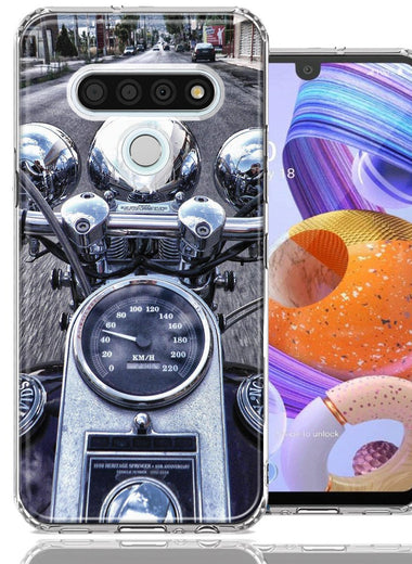 LG Stylo 6 Motorcycle Chopper Design Double Layer Phone Case Cover