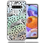 LG K51 Tiger Polkadots Design Double Layer Phone Case Cover