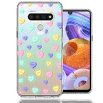 LG Stylo 6 Valentine's Day Heart Candies Polkadots Design Double Layer Phone Case Cover