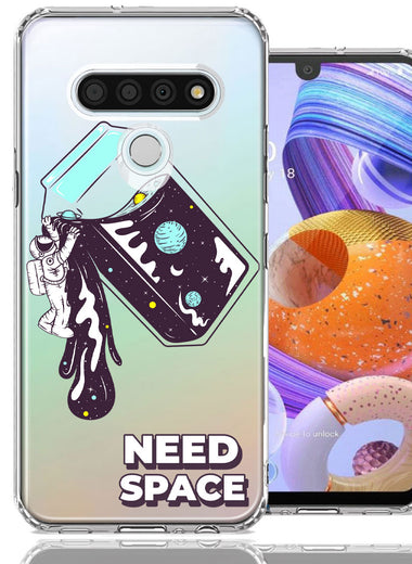 LG K51 Need Space Astronaut Stars Design Double Layer Phone Case Cover