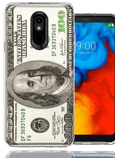 LG Stylo 5 Benjamin $100 Bill Design Double Layer Phone Case Cover