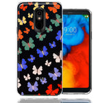 LG Stylo 5 Colorful Butterflies Design Double Layer Phone Case Cover