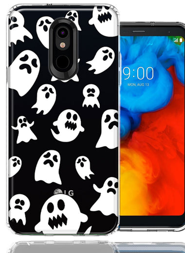 LG Stylo 5 Halloween Spooky Ghost Design Double Layer Phone Case Cover
