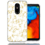 LG K40/Harmony 3 Gold Marble Design Double Layer Phone Case Cover
