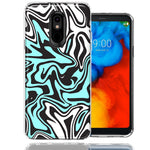 LG Stylo 5 Mint Black Abstract Design Double Layer Phone Case Cover