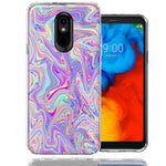 LG K40/Harmony 3 Paint Swirl Design Double Layer Phone Case Cover