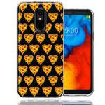 LG Stylo 5 Pizza Hearts Polka dots Design Double Layer Phone Case Cover