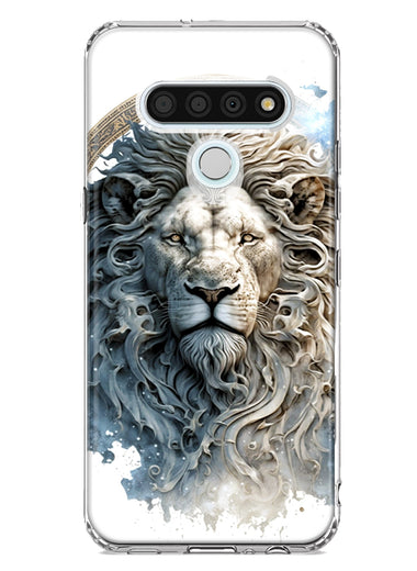 LG Stylo 6 Abstract Lion Sculpture Hybrid Protective Phone Case Cover