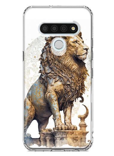 LG Stylo 6 Ancient Lion Sculpture Hybrid Protective Phone Case Cover