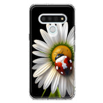 LG Stylo 6 Cute White Daisy Red Ladybug Double Layer Phone Case Cover