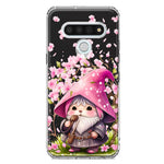 LG Stylo 6 Cute Pink Cherry Blossom Gnome Spring Floral Flowers Double Layer Phone Case Cover