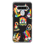 LG Stylo 6 Colorful Neon Glow Rainbow Gnomes Painting Hybrid Protective Phone Case Cover