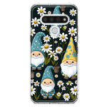 LG Stylo 6 Cute White Daisies Gnomes Flowers Floral Double Layer Phone Case Cover