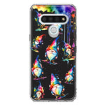 LG Stylo 6 Neon Water Painting Colorful Splash Gnomes Hybrid Protective Phone Case Cover