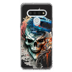 LG Stylo 6 Fantasy Blue Dragon Dream Skull Double Layer Phone Case Cover