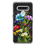 LG Stylo 6 Purple Yellow Red Spring Flowers Floral Hybrid Protective Phone Case Cover