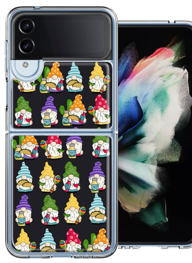 Samsung Galaxy Z Flip 4 Cinco De Mayo Party Cute Gnomes Mexico Tacos Fiesta Double Layer Phone Case Cover