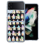 Samsung Galaxy Z Flip 4 Pastel Easter Cute Gnomes Spring Flowers Eggs Holiday Seasonal Double Layer Phone Case Cover