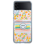 Samsung Galaxy Z Flip 4 Choose Happy Smiley Face Retro Vintage Groovy 70s Style Hybrid Protective Phone Case Cover