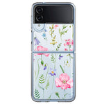 Samsung Galaxy Z Flip 4 Spring Pastel Wild Flowers Summer Classy Elegant Beautiful Hybrid Protective Phone Case Cover