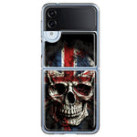 Samsung Galaxy Z Flip 4 British UK Flag Skull Hybrid Protective Phone Case Cover