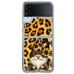 Samsung Galaxy Z Flip 4 Gnome Sunflower Leopard Hybrid Protective Phone Case Cover