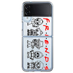 Samsung Galaxy Z Flip 4 Cute Halloween Spooky Horror Scary Characters Friends Hybrid Protective Phone Case Cover