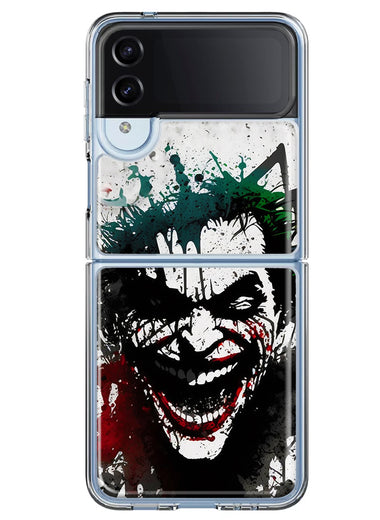 Samsung Galaxy Z Flip 4 Laughing Joker Painting Graffiti Hybrid Protective Phone Case Cover