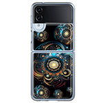 Samsung Galaxy Z Flip 4 Mandala Geometry Abstract Multiverse Pattern Hybrid Protective Phone Case Cover