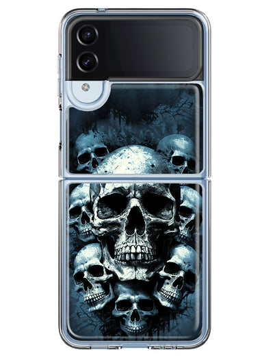Samsung Galaxy Z Flip 4 Graveyard Death Dream Skulls Double Layer Phone Case Cover