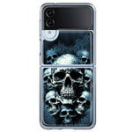 Samsung Galaxy Z Flip 4 Graveyard Death Dream Skulls Double Layer Phone Case Cover