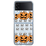 Samsung Galaxy Z Flip 4 Halloween Spooky Horror Scary Jack O Lantern Pumpkins Hybrid Protective Phone Case Cover